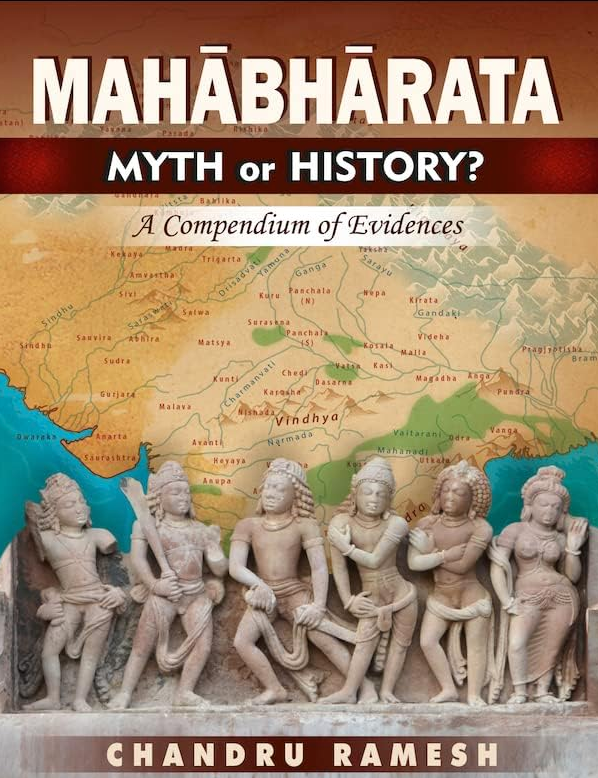 Historian looking over ancient river valley, temples, and landscape with field journal and maps